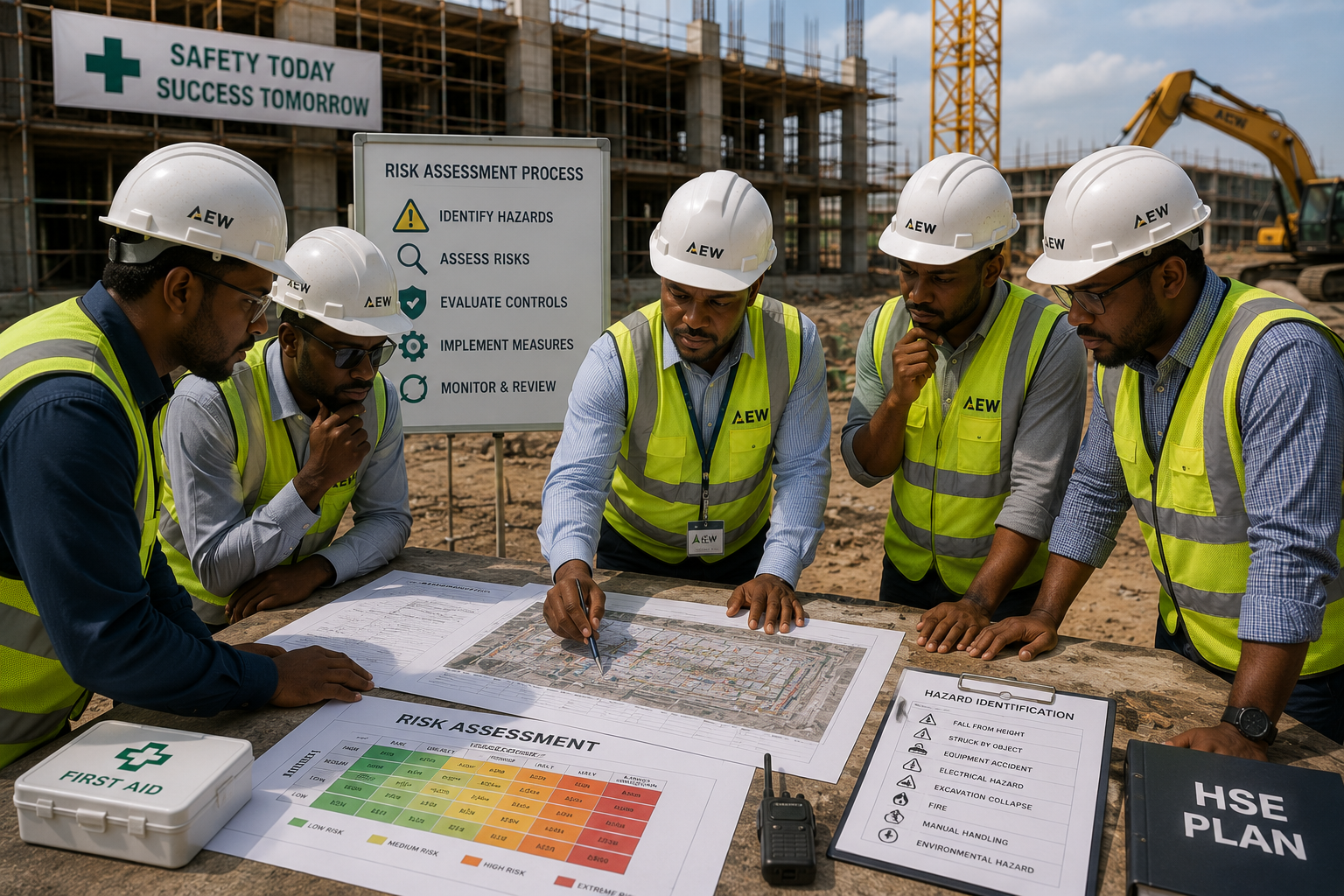 Risk assessment meeting on site